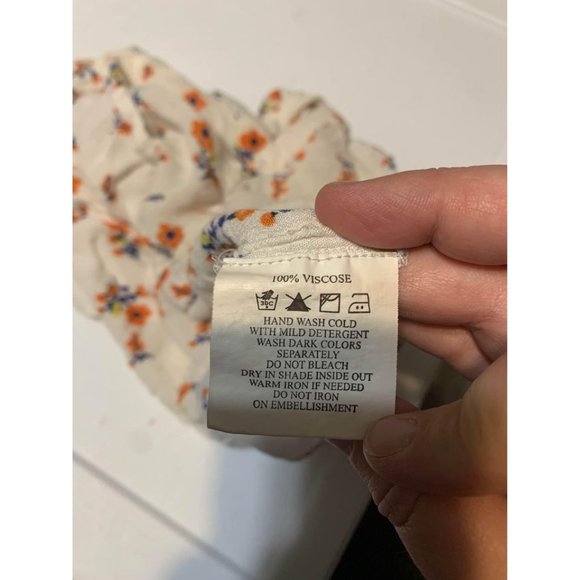 Frendz Flower Print Button Up Shirt Girls Size 5/6 - Picture 5 of 5